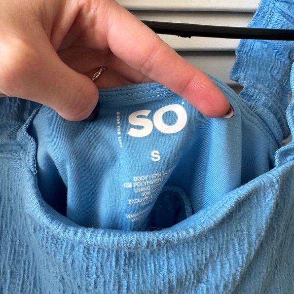 Blue Peplum Tank Top - Picture 2 of 2